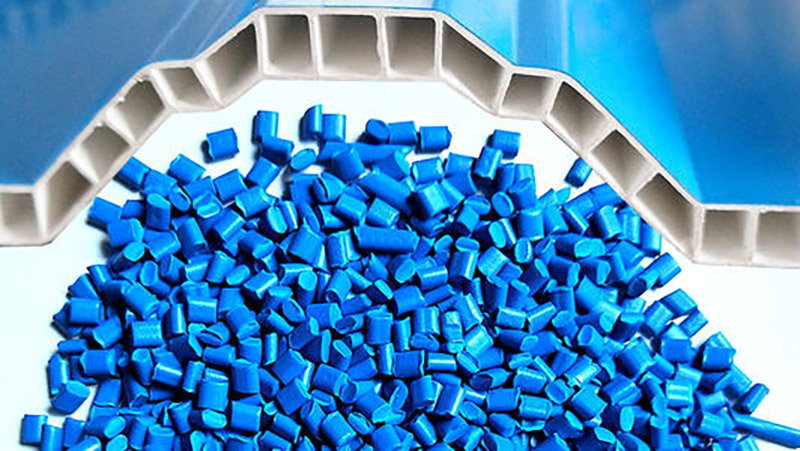 PVC Corrugated hollow sheet making machine Final Product