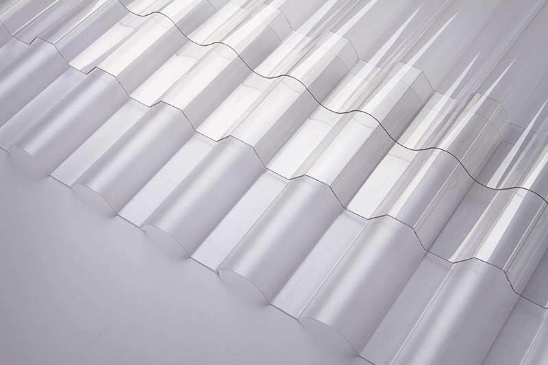 Plastic corrugated roofing sheets